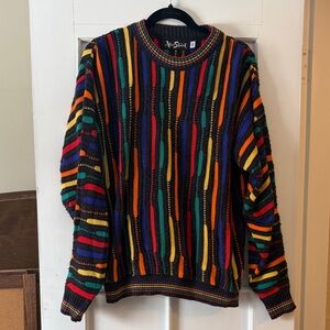 Alan Stuart Multicolor Striped Crewneck Sweater